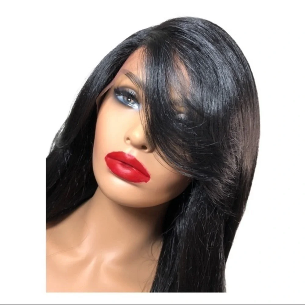 Side Part Human Blend Soft Swiss Lace Fron…